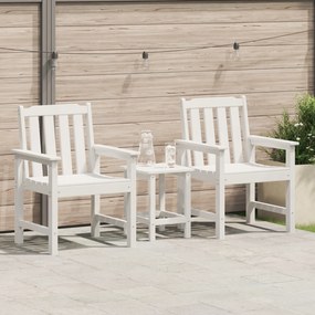 Sonata H Градински Dining Chairs 2 бр Бял HDPE