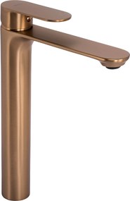 Смесител за мивка Rea Drop Brush Copper High