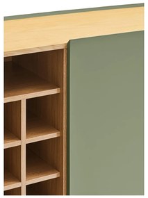 Зелен висок скрин от декор от дъб 95x120 cm Arista – Teulat