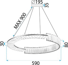 Лампа LED APP1528-CP60 GOLD