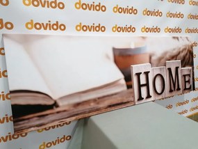 Картина на платно – Дървени букви с надпис Home