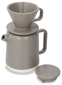 Кафяв керамичен комплект от чайник и поставка за филтър за кафе 0,8 л La Cafetiere Seville - Kitchen Craft
