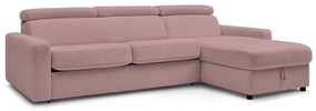 Розов разтегателен ъглов диван (променлив) Monaco – Bobochic Paris