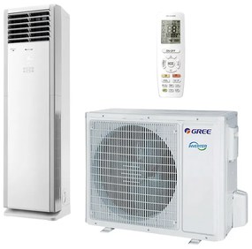 Колонен климатик Gree GVH55ALXM-M6DNC7A, 55000 BTU, 105 м2, Трифазен, А++/А+, Wi-Fi, R-32, Бял