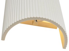 Скандинавска стенна лампа бежова овална - Plaster