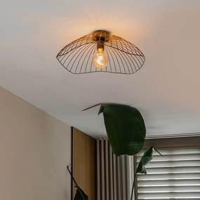 Дизайнерски таванна лампа черна 50 см - Pua