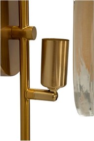 Стъклена стенна лампа в златист цвят Softy – Mauro Ferretti