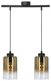 Черна висяща лампа със стъклен абажур ø 10 cm Aspra - Candellux Lighting