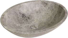 Мраморен умивалник Mica Fossil-Сив