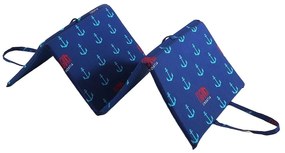 Синя възглавница за градински шезлонг 49x137 cm Anchors – B.E.S.