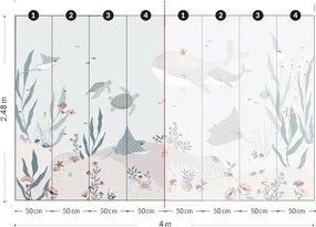 Детски тапет 400 cm x 248 cm Dreamy Seabed - Lilipinso