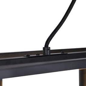 Интелигентна индустриална висяща лампа черна с 4 WiFi A60 - Cage