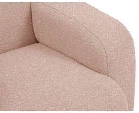 Розов ъглов диван от плат букле (ляв ъгъл) Molino - Micadoni Home