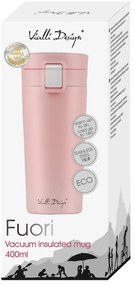 Розова термочаша за пътуване , 400 ml Fuori - Vialli Design