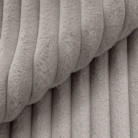 Светлосив ъглов диван от рипсено кадифе (ляв ъгъл/U форма) Justin – Ropez