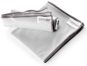 Комплект микрофибърни кърпи за почистване на кристално стъкло LIITON L20400, 50х31 см, 2 бр, Сив