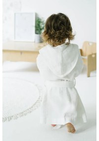 Детски бял ленен халат Nature, размер 122 - 128 - Linen Tales