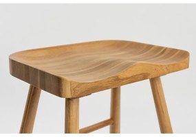 Бар стол от масивен дъб в естествен цвят (височина на седалката 65,5 cm) Vander – White Label