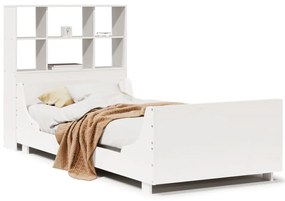 3323816 vidaXL Легло с етажерка за книги, без матрак, 90x200 см, дърво масив