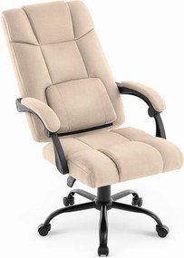 Ергономичен офис стол CABRO C505 до 150 кг бежов