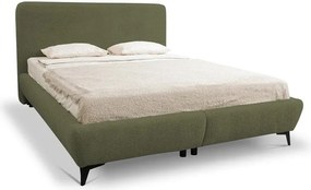 Зелено двойно тапицирано легло с място за съхранение и включена подматрачна рамка 140x200 cm Makapu – Makamii