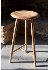 Бар стол от масивен дъб в естествен цвят (височина на седалката 75 cm) Blanc – Gazzda