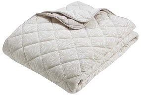 Бежово капитонирано покривало за легло 240x260 cm Corded Leaves – Catherine Lansfield