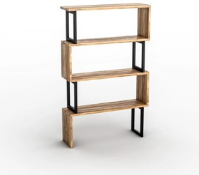 Секция Kalune Design 854KLN3603, 128x80 см, 4 нива, ПДЧ, Кафяв/черен