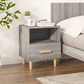 817299 vidaXL Нощно шкафче, сив сонома, 40x35x47 см