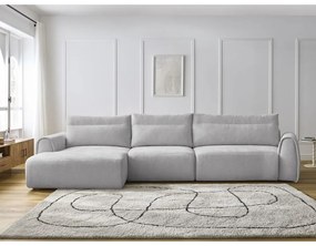 Светлосив ъглов диван Aden – Bobochic Paris