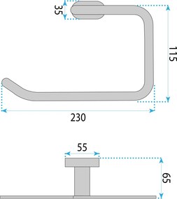 Закачалка за баня Ring 110 Til Brush Gold