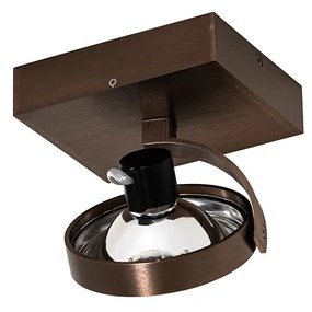 Дизайнерски прожектор тъмно бронз въртящ се и наклоняващ се - Go