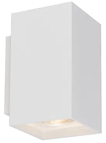 Модерен стенен аплик бял квадратен 2-светлина - Sandy