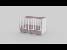 LORELLI Classic Легло 60/120см. MATRIX БЯЛО/BABY BLUE