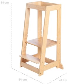 Бамбукова учебна кула в естествен цвят – Roba