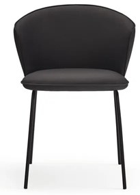 Черни тапицирани трапезни столове в комплект 2 бр. Add – Teulat