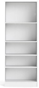Бял шкаф за книги 79x203 cm Basic - Tvilum