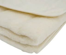 Бежово одеяло от мериносова вълна , 130 x 170 cm - Native Natural