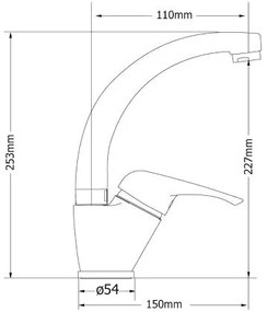 Смесител за умивалник Modea Elit tall I