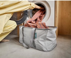 Сив текстилен сгъваем кош за пране 35 l Duo – Joseph Joseph