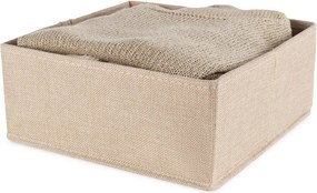 Бежова текстилна кутия за съхранение 28x12x12 cm Sandy – Compactor