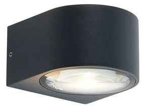 Модерна външна стенна лампа черна с LED 2-светлини IP54 - Карла