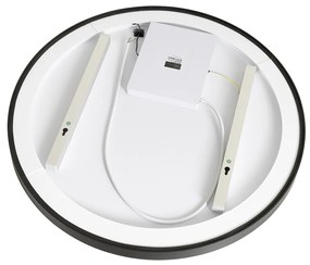 Огледало за баня черно 70 см с LED с допирен димер - Miral