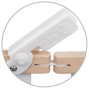 Сгъваемо детско легло на колела в бял и естествен цвят 60x120 cm Fold up - Roba