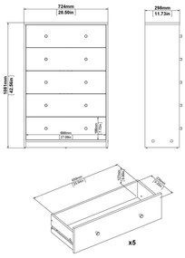 Бял скрин 72x108x30 cm May – Tvilum