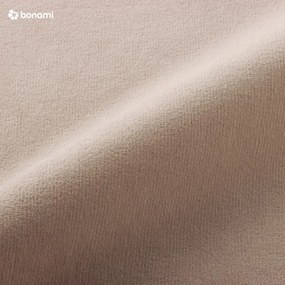 Бежов кадифен ъглов разтегателен диван във формата "U" (ляв ъгъл) Sweet Harmony - Miuform