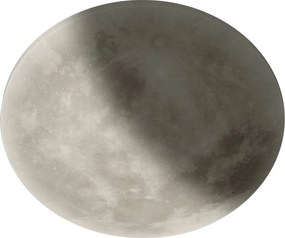 Светлосива LED детска лампа за таван с абажур от акрилно стъкло ø 40 cm Lunar – Trio