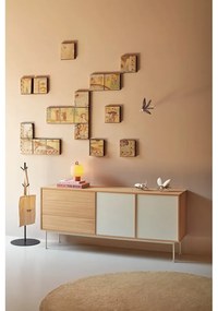 Кремавобял скрин с дъбов фурнир , ширина 180 см Yoko - Teulat