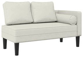 4007578 vidaXL Кушетка с възглавници, кремава, кадифе