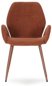 Теракотени тапицирани трапезни столове в комплект 2 бр. Ansu – Marckeric